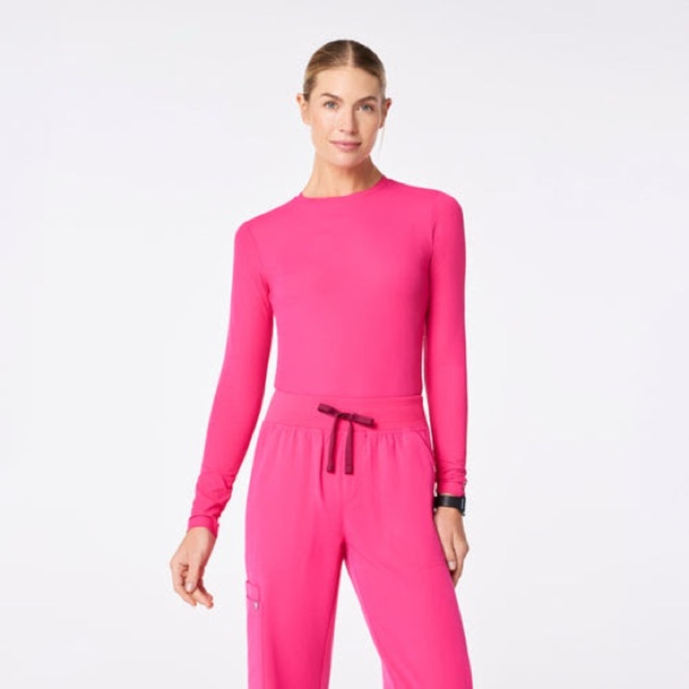 Figs Women's Pink Long Sleeve Top